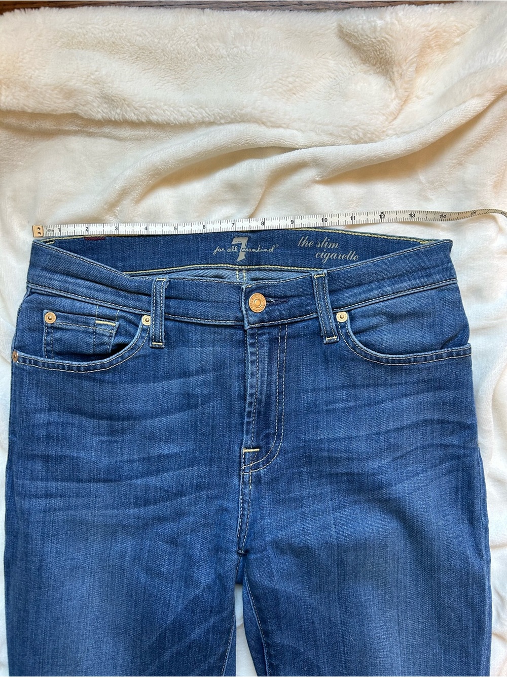 7 For all Mankind Women's Slim Cigarette Jeans in Size 27 - Picture 6 of 11